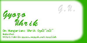 gyozo uhrik business card